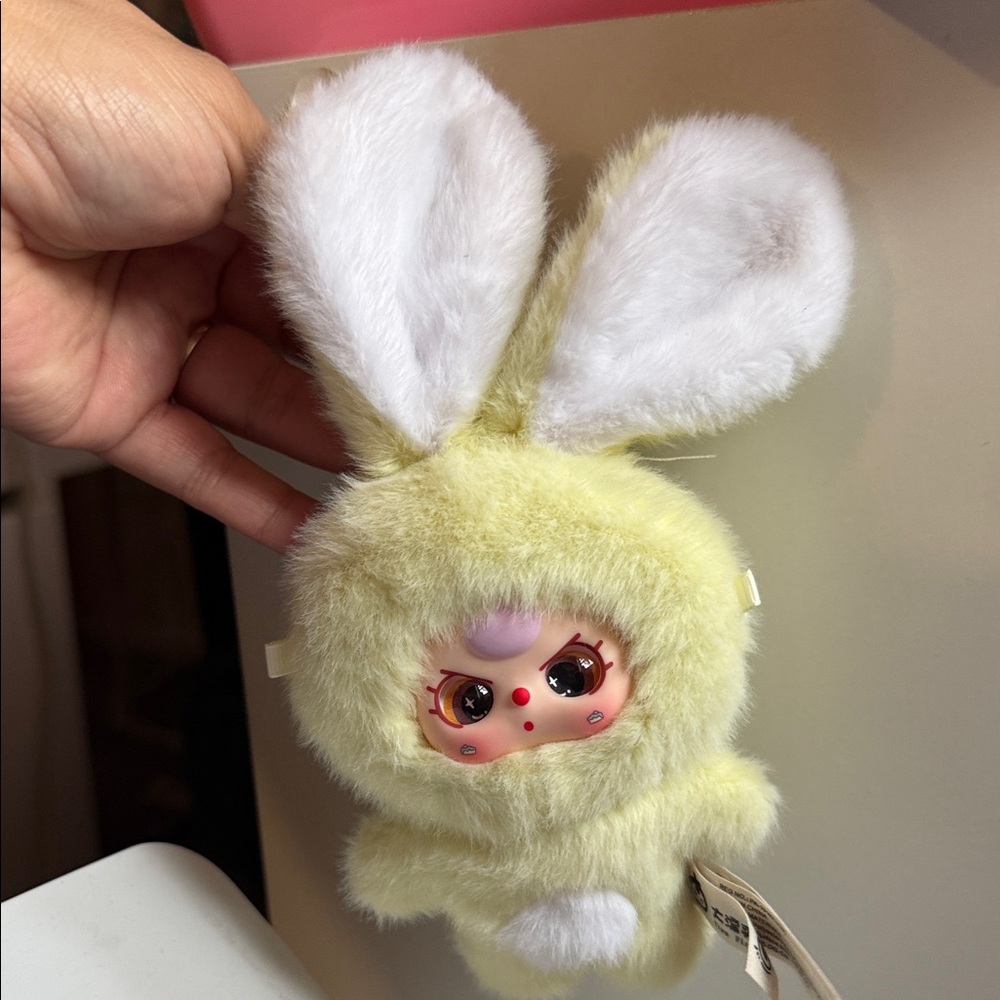 Baby three yellow mini bunny